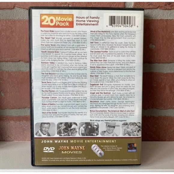 John Wayne 20 Movie Pack ( DVD 2005 4-Disc Set ) - Picture 2 of 6